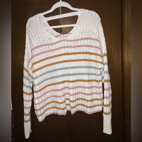 ••4/$20 CLOTHING SALE•• So Brand Striped Sweater Women’s Size Large - Picture 2 of 8